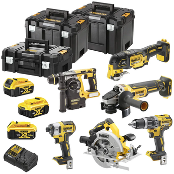 Професійний набір з шести інструментів безщіткових DeWALT DCK685P3T : з АКБ 3шт-18V 5.0Ач+ЗП,валіза TR_DCK685P3T