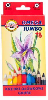 Kredki Koh-i-Noor Omega Jumbo 18 kolorów (8593539336280)