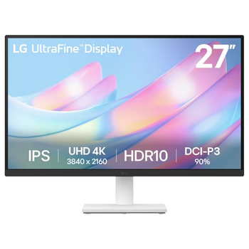 Монитор LG 27" 27US500-W 2x HDMI, DP, Audio, IPS, 3840x2160, DCI-P3 90%, HDR10
