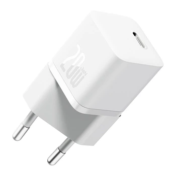 Мережевий зарядний пристрій Baseus GaN5 mini 20 Вт USB-C PD/QC білий