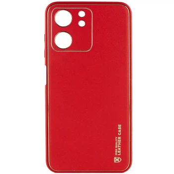 Кожаный чехол Xshield для Xiaomi Redmi 13C (Красный / Red) (186758)