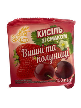 Кисель со вкусом вишни и клубники Ласочка 150 г