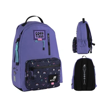 Рюкзак Kite Education Teens Good Vibes "Глазки" 44х29.5х15 см фиолетовый (K25-949L-2)