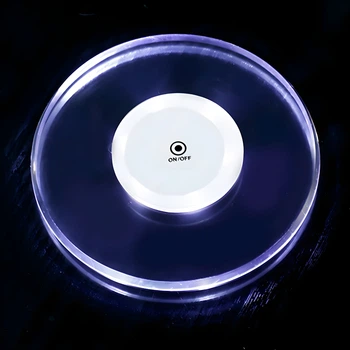 Подставка для напитков BauTech прозрачная светящаяся LED Белый (1015-671-00)