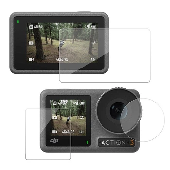 Захисне скло для DJI OSMO Action 3 Action 4 на 2 дисплеї та об'єктив (1002)