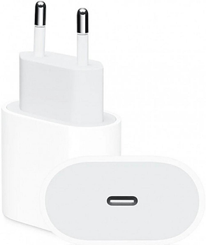 Мережевий зарядний пристрій 20W Блок швидкого заряджання USB-C Power Adapter Type-C 20 Ват Швидка зарядка для iPhone iPad Samsung Xiaomi Meizu Huawei Vivo Oppo Google White