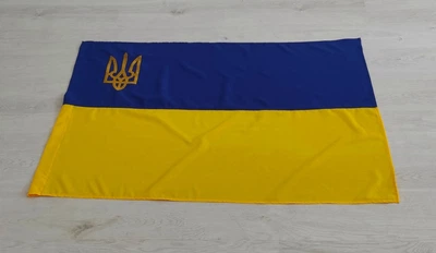 Прапор України з тризубом, габардин, 90 см * 140 см