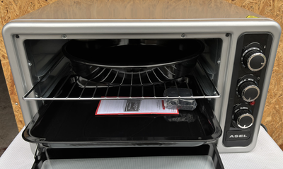 Електродуховка Asel АF40-23 40л 1300Вт духовка електрична Асель Турецька Електропіч Сірий