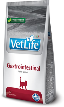 Сухий лікувальний корм для котів Farmina Vet Life Gastrointestinal дієт. харчування, у разі захворювання ШКТ 2 кг (8010276025340)