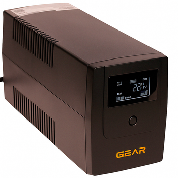 ДБЖ Gear 800VA LCD Plastic RJ45+USB (GU-800PLCD)
