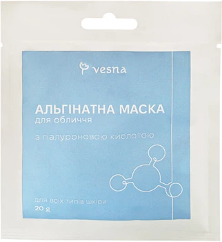 Альгінатна маска Vesna з Гіалуроновою кислотою та Трояндою 20 г (4820222661461)