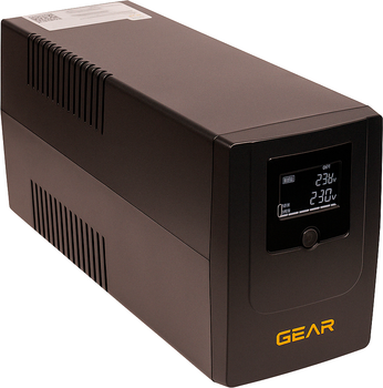 ДБЖ Gear 1200VA LCD Metal RJ45+USB (GU-1200MLCD)