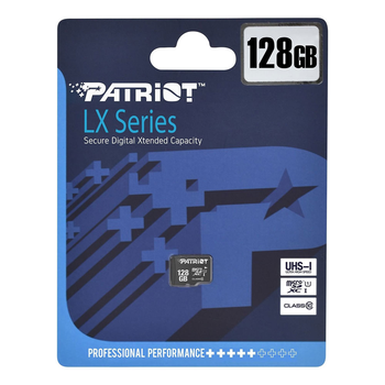Карта пам'яті microSDXC (UHS-1) Patriot LX Series 128Gb class 10 (PSF128GMDC10)