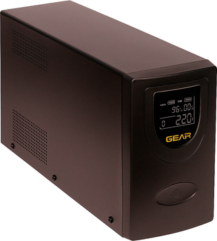 ДБЖ Gear 2000VA LCD Metal RJ45+USB (GU-2000MLCD)