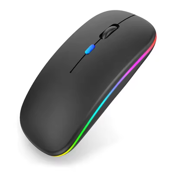 Аккумуляторная беспроводная 2.4GHz Bluetooth мышка 1600dpi Черная
