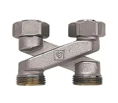 Узел нижнего подключения перекрестие для радиатора Herz 3/4" X 1300434 межосевое расстояние - 50 мм