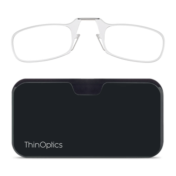 Очки Thinoptics +2.00, прозрачные + Чехол универсальный черный (2.0CBUP)