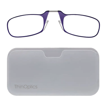Окуляри Thinoptics +1.50, фіолетові + Чохол універсальний прозорий (1.5PURWUP)