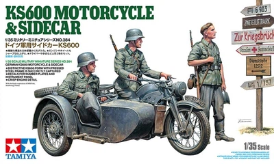 Збірна модель 1/35 Німецький мотоцикл KS600 з коляскою Tamiya 35384