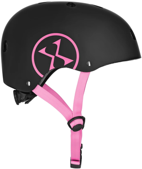 Kask Nils EXTREME MTW001-1 S 52-56 cm Czarno-różowy (16-70-336) (5907695584691)