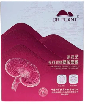 Упаковка масок для лица DR PLANT Ganoderma Multi-Effect Anti-Aging Lifting Mask Лифтинг с экстрактом рейши 7 шт (4582538101795)