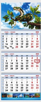 Квартальний календар 2025 Змія 02 2922600802113