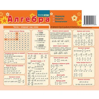 Картки Алгебра 5-11 класс 9789663141138