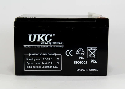 Аккумулятор BATTERY 12V 12A UKC свинцово-кислотный герметичный 12Ач 12В