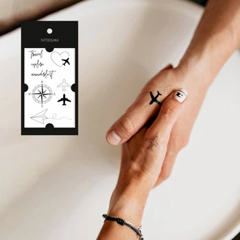 Временные тату TATTOOSHKA "Самолет" L-2-2
