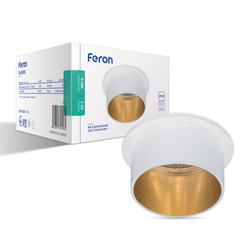 Встроенный светильник Feron DL6005 под лампу белое золото