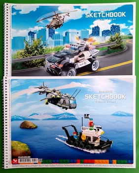 Альбом для малювання. А4, 20 аркушів, спіраль, 120г/м2, УФ-лак (PB-SC-020-531). Школярик