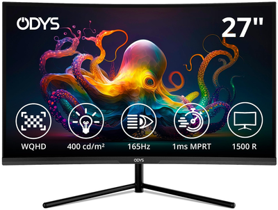 Монітор 27" ODYS Q27 PRO WQHD VA 165 Г Б/В