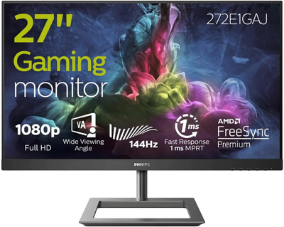 Монітор 27" Philips 272E1GAJ Full HD VA 144 Гц Б/В