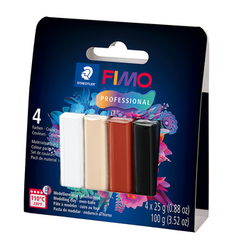Полимерная глина Fimo в комплекте, 4 шт. по 25 г., Professional Natural colours, (8043-S2)