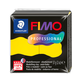 Полимерная глина Fimo Professional, 57 г. Желтая (8040-100)