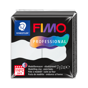 Полимерная глина Fimo Professional, 57 г. Белая (8040-0)