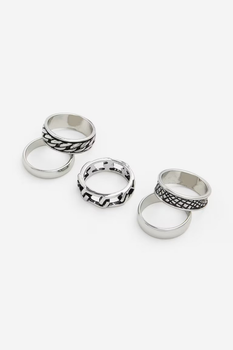 Каблучка 5 шт H&M 271179859 L/21mm Срібний