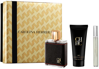 Zestaw męski Carolina Herrera CH Men Woda toaletowa 100 ml + Woda toaletowa 10 ml + Balsam po goleniu 100 ml (8411061110331)