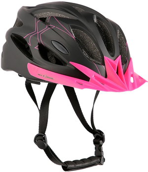 Kask Nils Extreme MTW291 L 55-61 cm Czarno-różowy (16-70-120) (5907695502343)