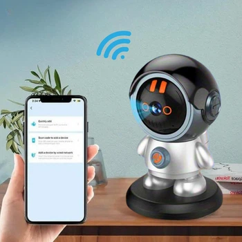 Домашняя поворотная WiFi камера, беспроводная IP-камера для дома, камера видеоняня, BDVNE-2