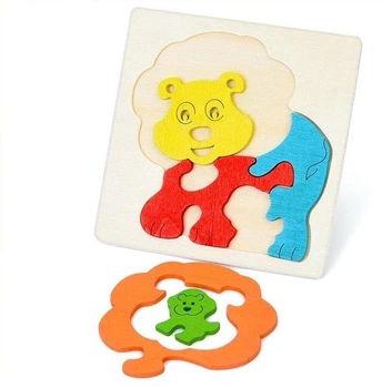 Деревянная игрушка Пазлы 11*11см Home MD 1502
