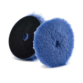 Полірувальний круг з отвором гібридна шерсть Lake Country Blue Hybrid Wool 125мм (HYB-133)