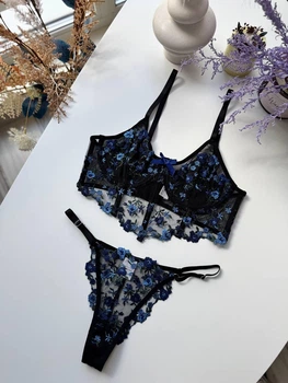 Комплект женского нижнего белья с корсетом SM2344gh черный Simply sexy S