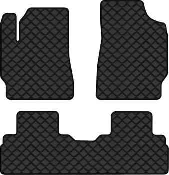 Килимки з екошкіри EVAtech ECO в салон авто для Escape Ford 2000-2007 1 покоління SUV USA Екошкіра чорна з чорною ниткою чорний кант (FD22760ZV3BBB)