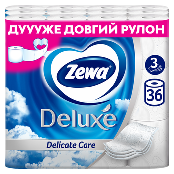 Туалетний папір Zewa Deluxe 3 шари 19.3 метра 36 рулонів (7322541299907)