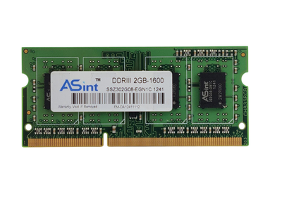 Оперативная память для ноутбука SODIMM ASint DDR3 2Gb 1600MHz PC3-12800S (SSZ302G08-EGN1C) 14173 Б/У