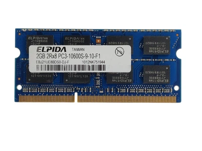 Оперативная память для ноутбука SODIMM Elpida DDR3 2Gb 1333MHz PC3-10600S (EBJ21UE8BDS0-DJ-F) 14139 Б/У