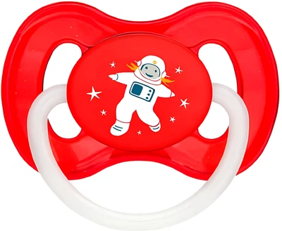 Пустышка латексная круглая Canpol Babies Space от 0-6 месяцев Красная (23/221_red_new)