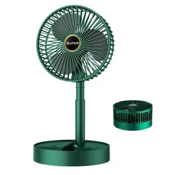 Складной Настольный Вентилятор Аккумуляторный Folding Storage Fan USB 36 см, 3 режима обдува