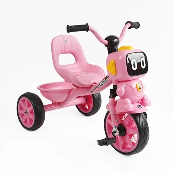 Трехколесный велосипед BS-60413 "Best Trike", колёса EVA 10"/8", стальная рама, УКРАИНСКОЕ ОЗВУЧИВАНИЕ, корзина, в коробке